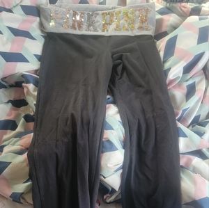 (SOLD)Victorias Secret Pink Bling Yoga Pants